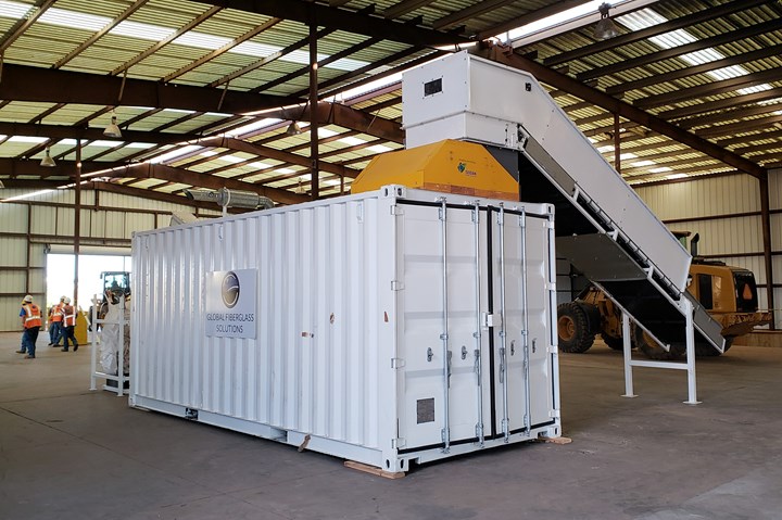 Isodan mobile composite recycling plant