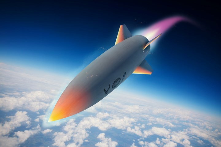illustration of a hypersonic missile from Lockheed Martin