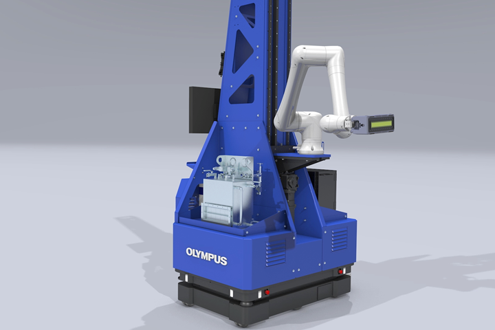 Evident Olympus automated ultrasonic wind blade inspection system
