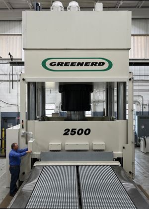 Greenerd designs, engineers new 2,500-ton compression molding press