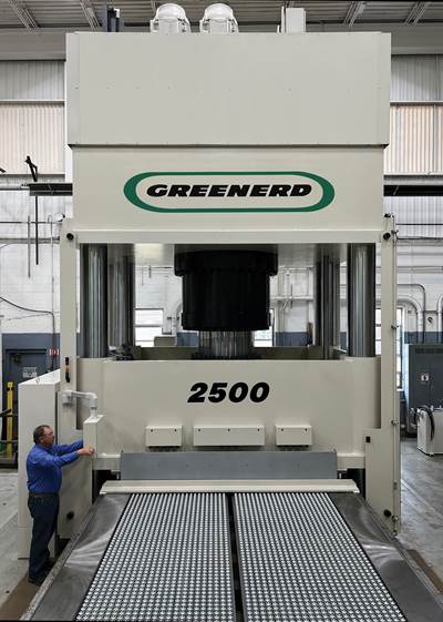 Greenerd designs, engineers new 2,500-ton compression molding press