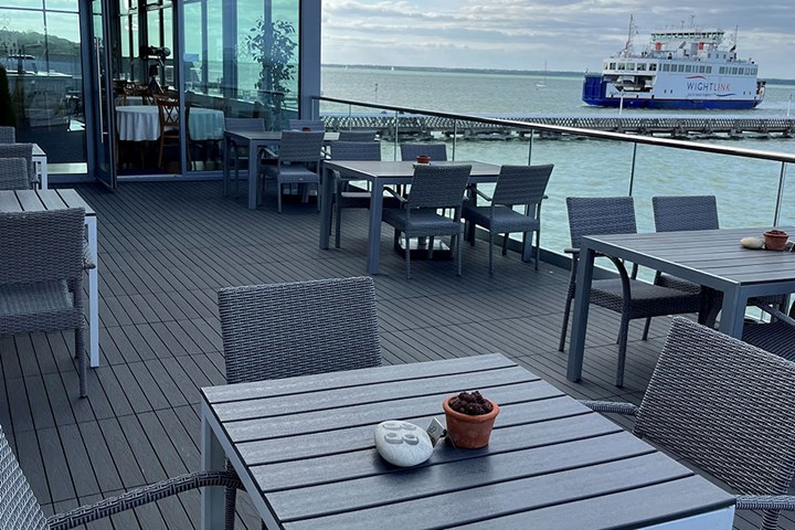 Dura Composites Deck Tiles installed at Yacht Club.