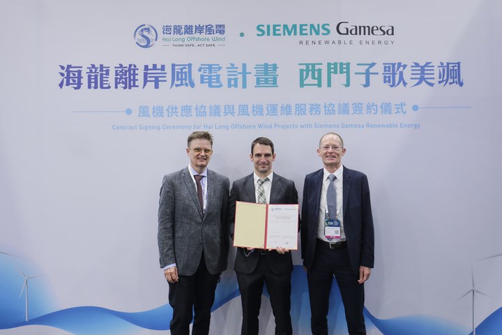 Signing of Siemens Gamesa and Hai Long Offshore Wind project agreements.