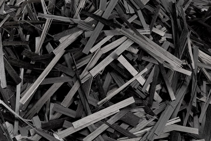 Composites scrap to be recycled.