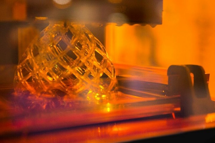 Stereolithography (SLA) 3D printing.