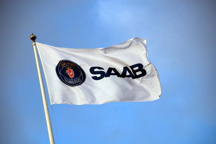 Saab Aerostructures logo flag.