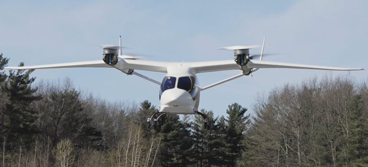 Beta Technologies ALIA AAM aircraft, test flight