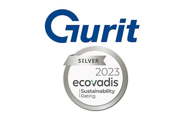 Gurit EcoVadis 2023 sustainability award badge.