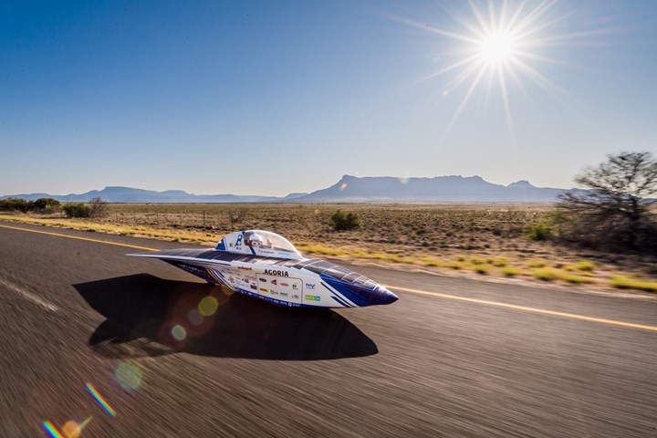 Innoptus Solar Team solar-powered vehicle.