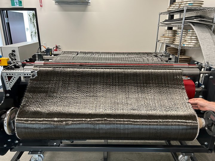 Addcomp loom for making novel UD dry fiber tapes for AFP machines