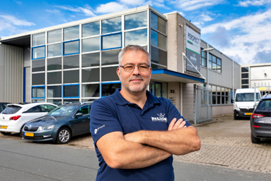 André van der Graaf, product manager, Perspect Benelux, outside the new Superwrap II Training Centre.