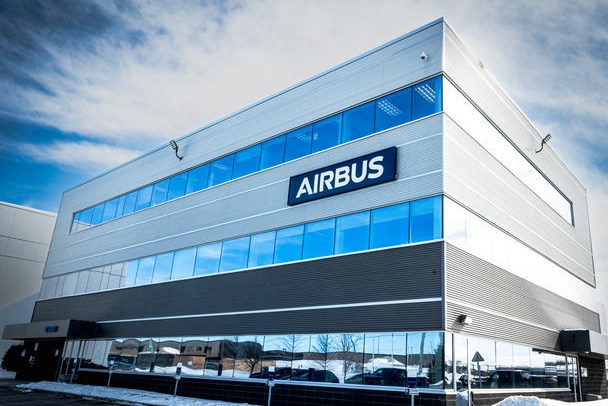 Large corporate building with the Airbus logo.