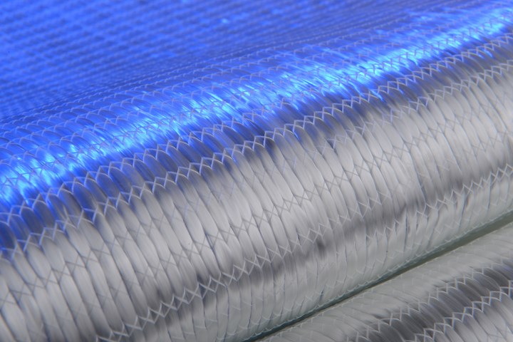 Closeup of E-glass fabric.