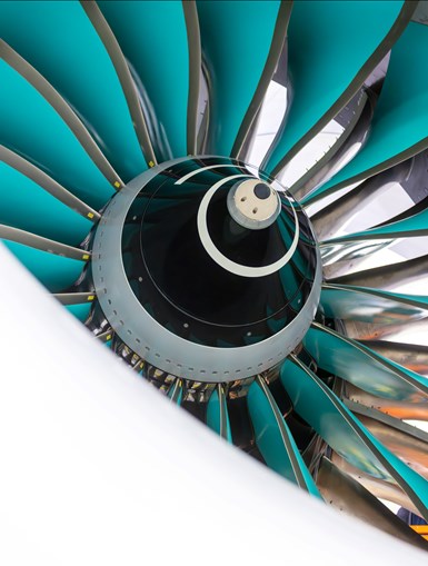 The composite fan blades used on the UltrFan.