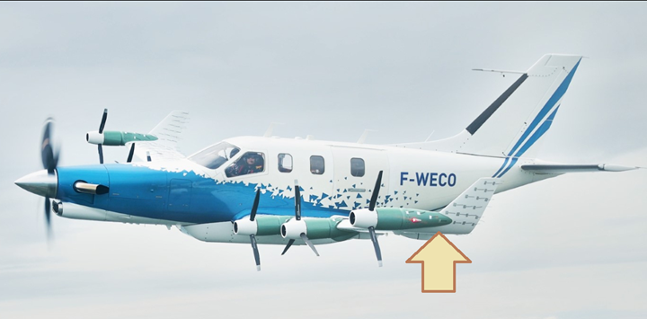 EcoPulse demonstrator aircraft in flight.