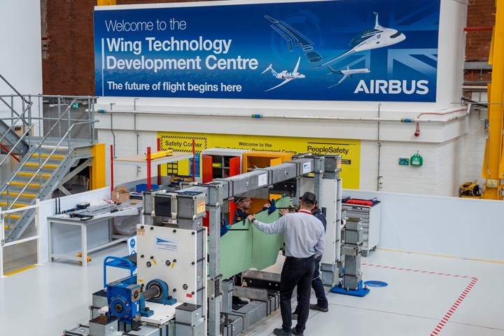 Inside the Airbus Wing Technology Development Centre.