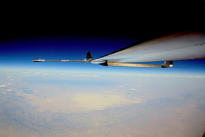PHASA-35 flight in the stratosphere.