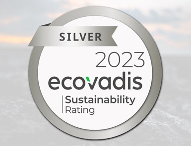 Silver award for Ecovadis sustainability rating.