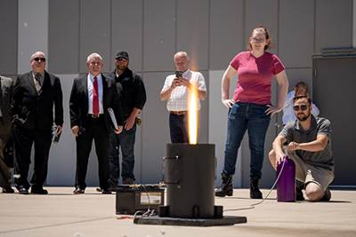 Weber State students showcase composite rocket nozzle studies