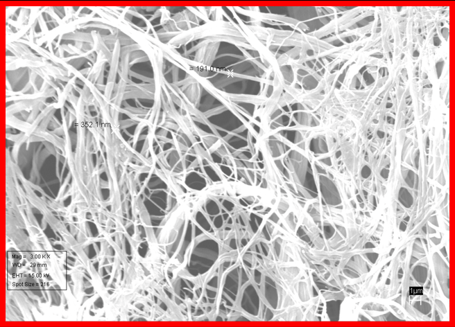 EFTec nanofibrillated fiber under a microscope.