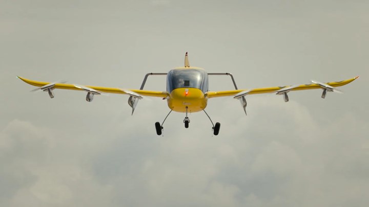 Cora aircraft flying.