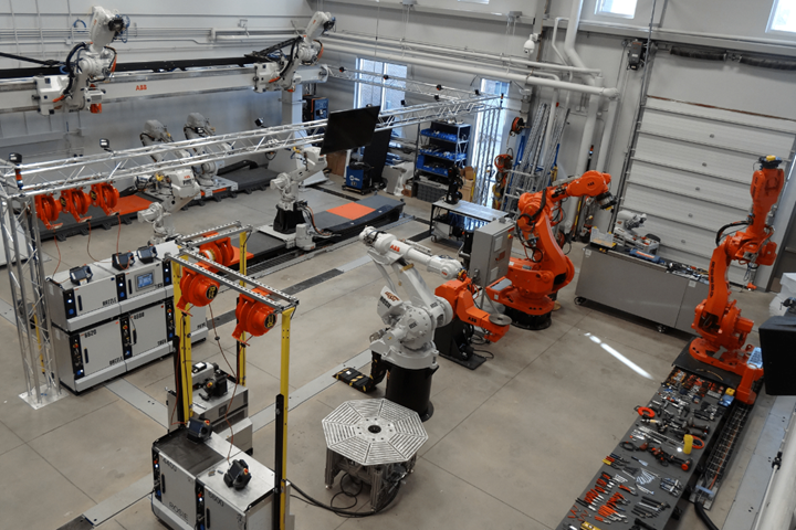 NIAR facility with robots and automation.