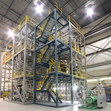 Here is an example of a modular demonstration plant designed and built by Zeton Inc.