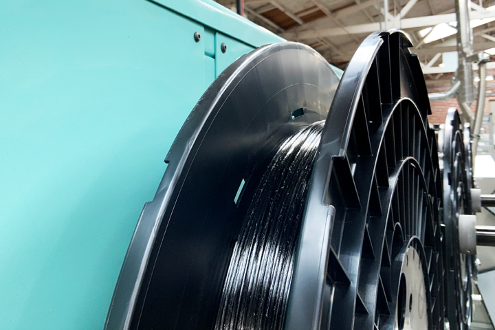 Arris Composites, carbon fiber thermoplastic prepreg on spool