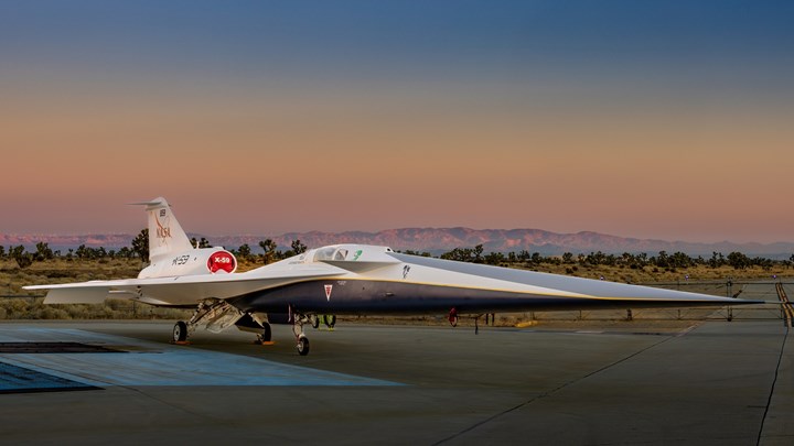 X-59 rollout in Palmdale, California.