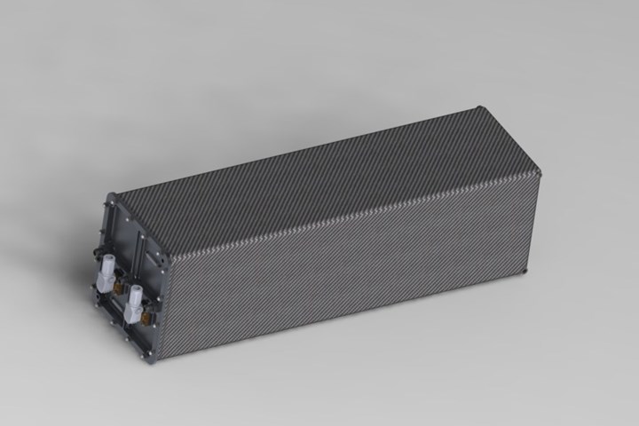Composite custom-built battery module.