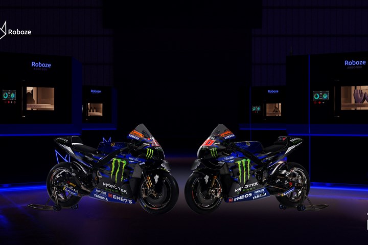  Mo<em></em>nster Energy Yamaha MotoGP motorcycles. 
