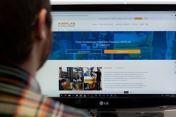 Aimplas online courses screen.