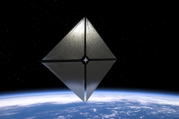 Artist’s concept of the solar sail.
