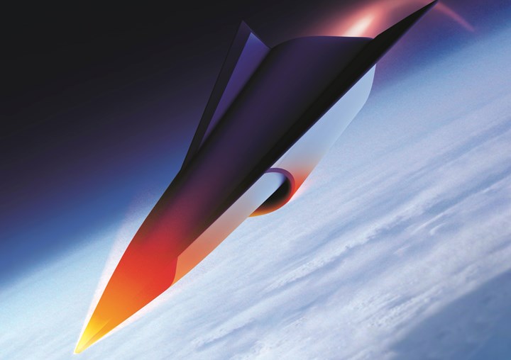 An artist's intepretation of a hypersonic vehicle.