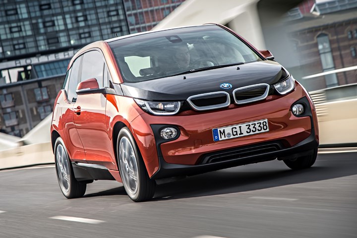 BMW i3 front view driving