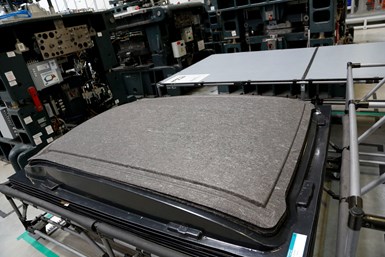 BMW i3 roof with recycled carbon fiber