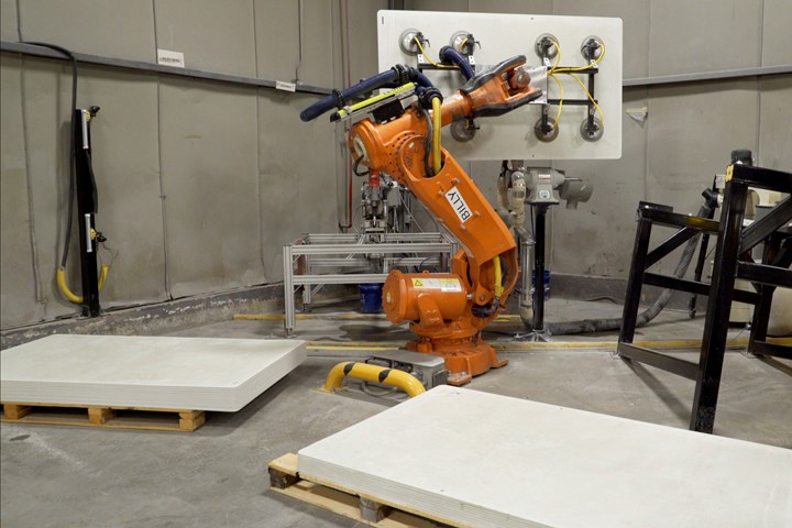 robot at Compotech composites fabrication facility