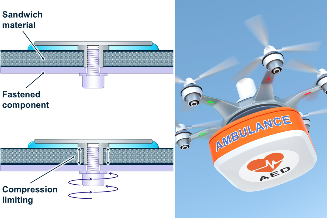Custom Blind Socket Fastener Protects Thin UAV Sandwich Core