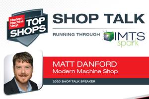 Matt Danford, editor senior de Modern Machine Shop y director del programa de Shop Talk. 