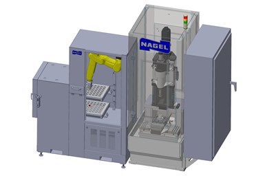 Sistema robótico de descarga y carga RL-2000, de Nagel Precision Inc.