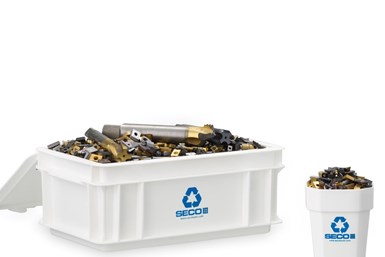 El reciclaje es un componente clave para alcanzar la meta de economía circular de Seco Tools.