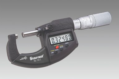 Starrett digital micrometer