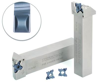 Tungaloy's TCL18 Chipbreaker Minimizes Cutting Forces with TetraMini-Cut Grooving Tool