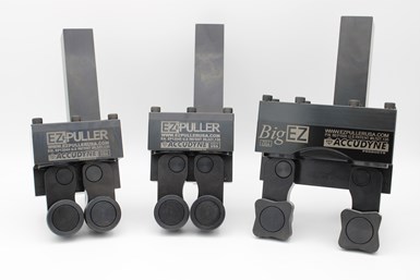 A photo of Accudyne's three EZ-puller bar puller models