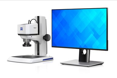 Zeiss's microscope next to a computer.