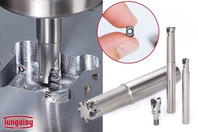 Tungaloy Introduces High Feed Milling Cutter for Small Parts Machining