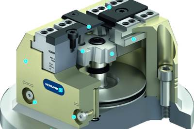 Schunk's Automated Vise Offers Chip-Repellent Design