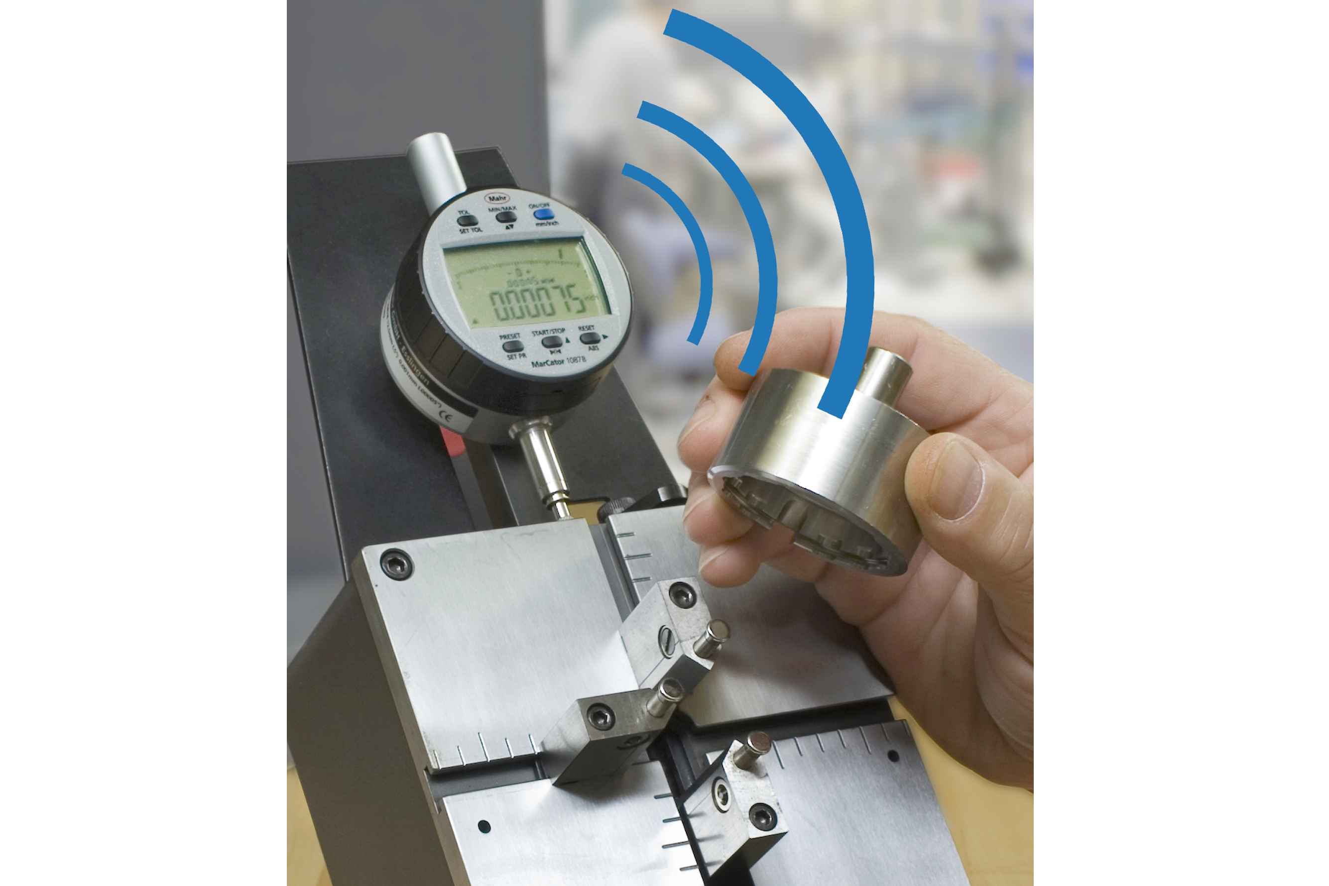 Φ10mm Dial 0-9 Numeric Scale Plastic Digital Handwheel Black Gravity Indicator