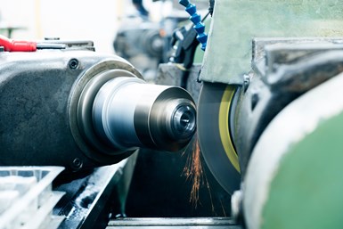 A fifth stock photo of a grinding machine in use