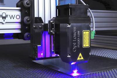 Opt Lasers' PLH3D-15W Blue-Laser Head Boosts Efficiency